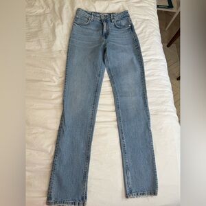 Zara Blue Straight Leg Jeans Classic Style